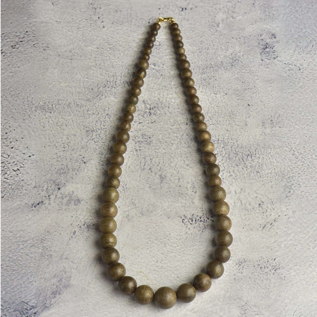 沉香天然海南沉香黑油格塔链项链