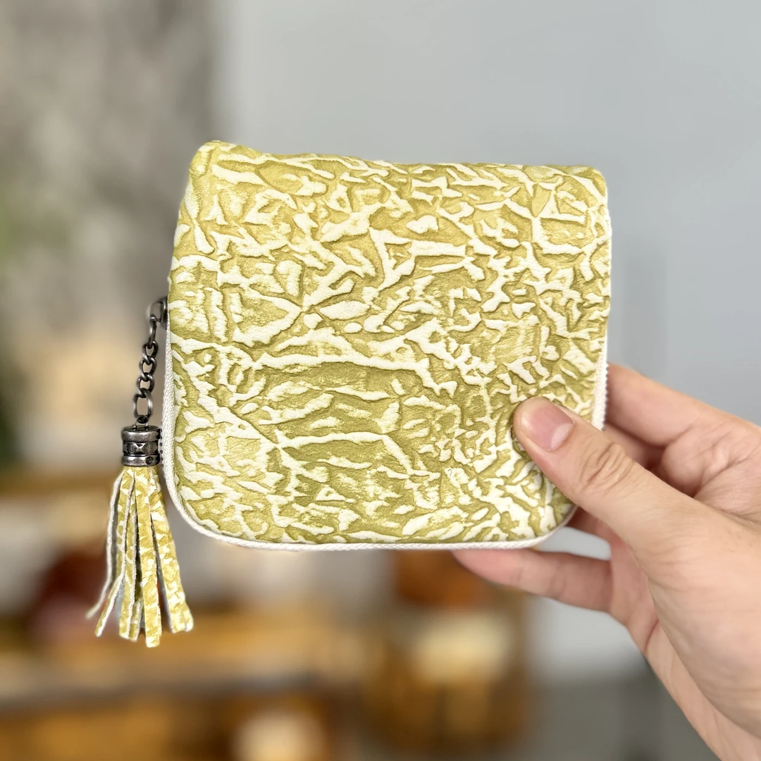 【印象乌托邦】手绘手拿包小号牛皮零钱包时尚女士多功首饰包