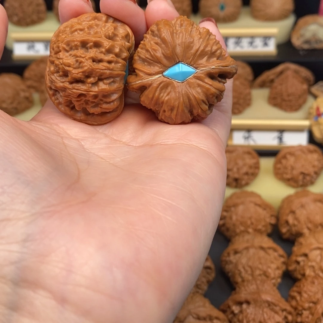 吊坠文玩核桃白狮子