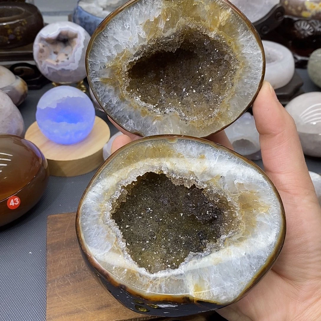 未镶嵌摆件紫晶晶花美盆