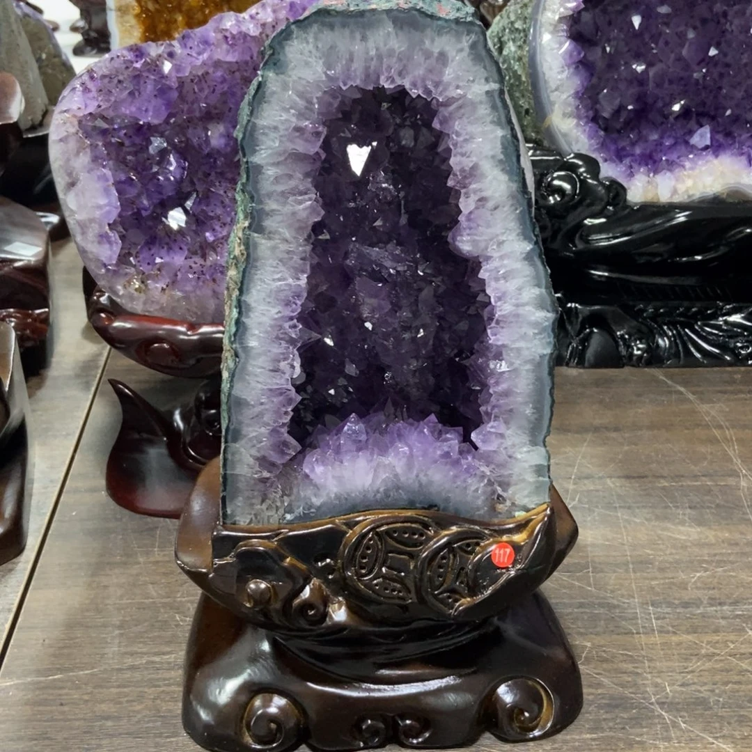 紫晶摆件未镶嵌水晶