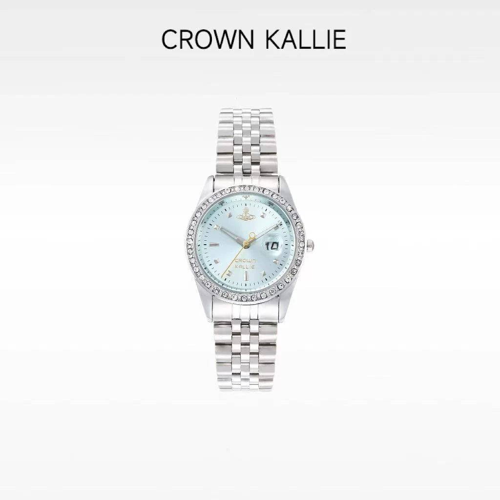 【Crown Kallie】西太联名女士土星元素碎冰蓝周年限定腕表ck8117