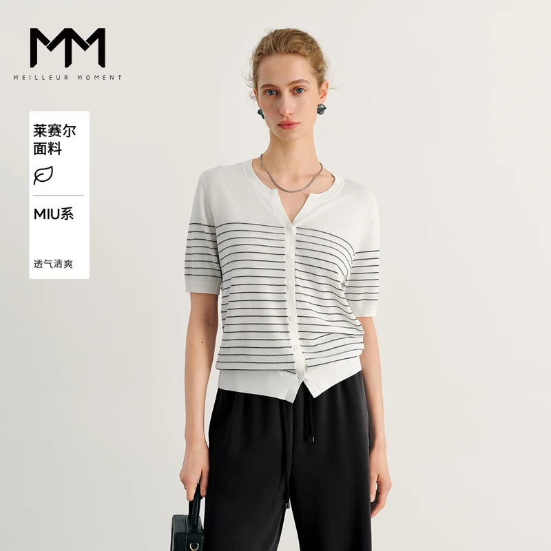 MM麦檬自然肌理针织短袖25夏新品商场同款5G4230931