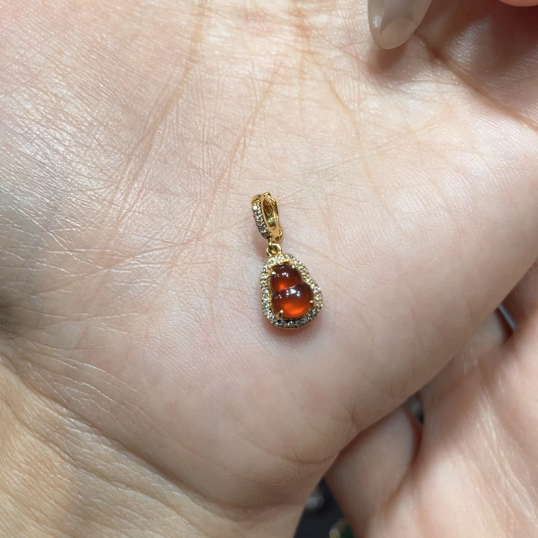 【闪购商品】翡翠18K金镶嵌吊坠(不含链)