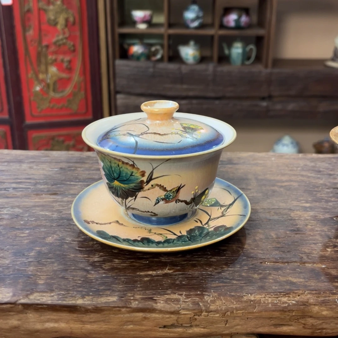 柴烧手工手绘陶瓷