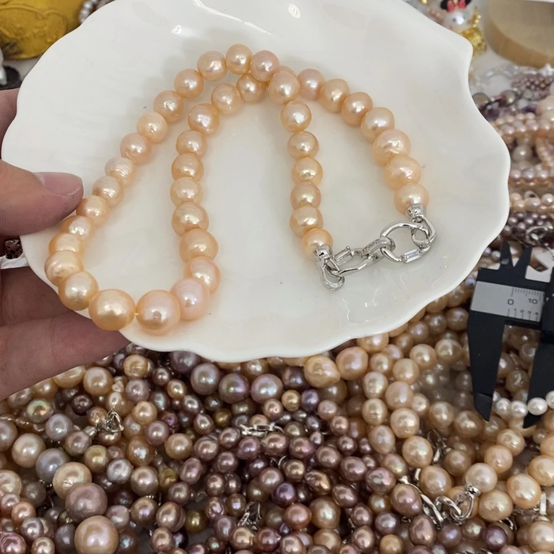 江***汐天然淡水珍珠无人工干预淡水珍珠银S925镶嵌
