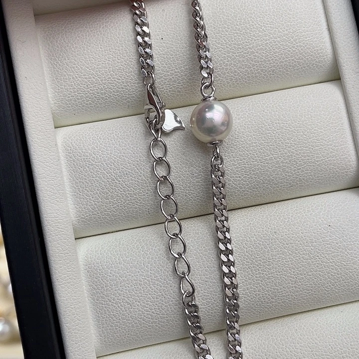 银S925镶嵌吊坠(不含链)海水珍珠