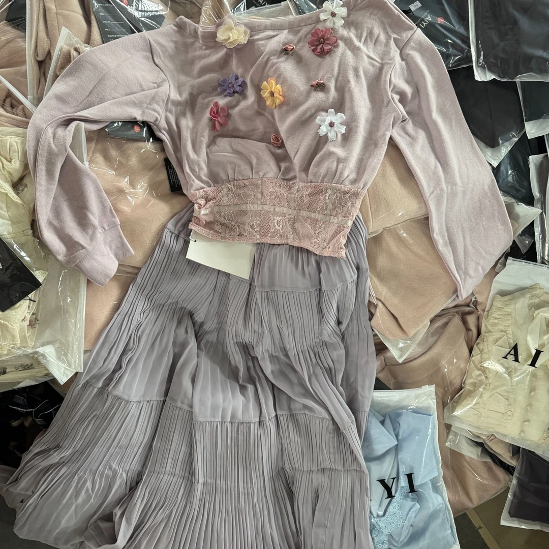 夏季时尚套装服装短款吊带短裙连衣裙休闲风女装紫色-3125