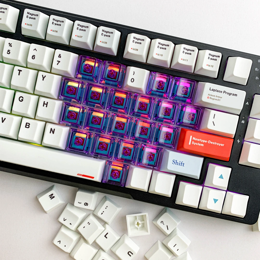 【TN外设屋】透明PC材质无刻键帽原厂高度diy适配ATK68磁轴wooting