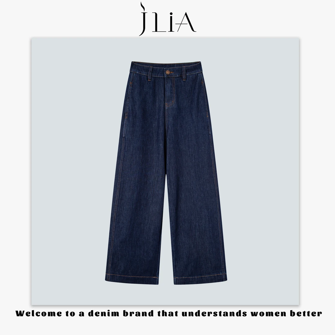 JLIA-8037 雪醋酸|香蕉裤廓形高腰显瘦百搭阔腿牛仔裤女
