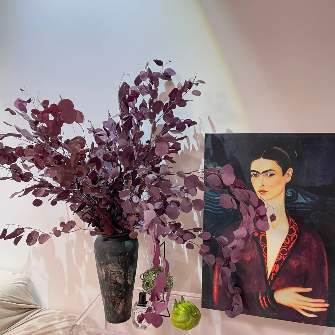 【苹果尤加利叶】晚霞油画感长期摆放家居氛围感木质祝福轻奢装饰