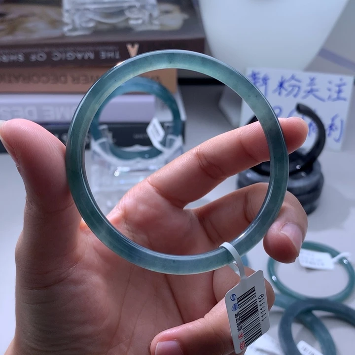 未镶嵌手镯翡翠冰蓝圆59.8