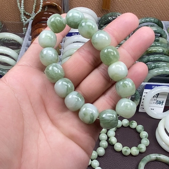 蛇纹石玉未镶嵌手链