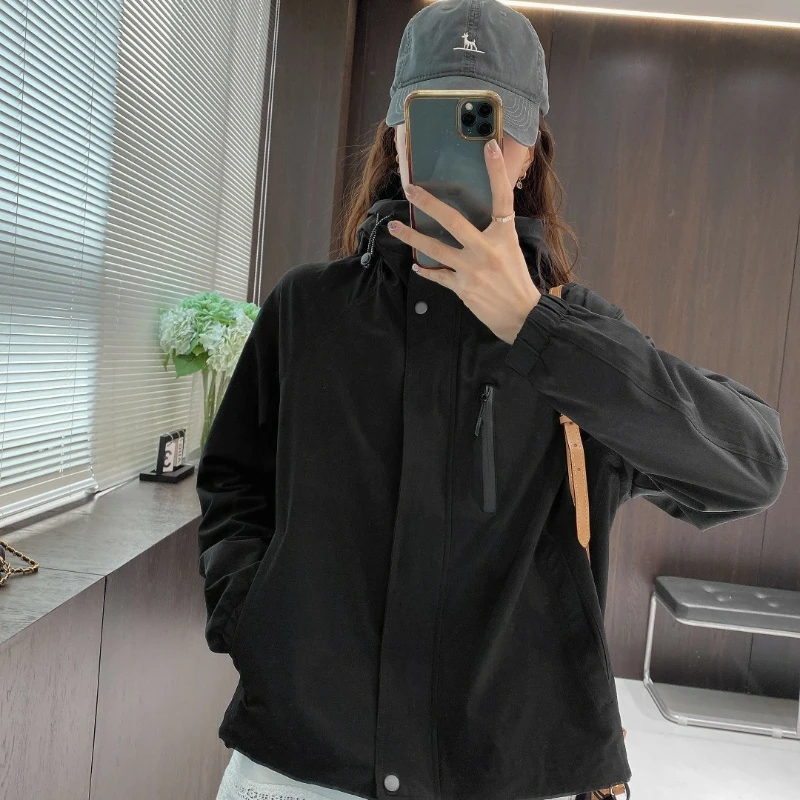 IMFLY金小金自制女装 连帽外套DYW8758春季宽松户外运动夹克帽衫