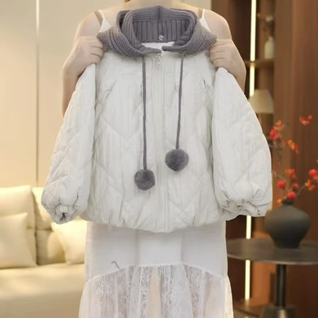 童装韩范儿童连帽外套女童棉服女童夹棉上衣2025冬季新品-Y5739