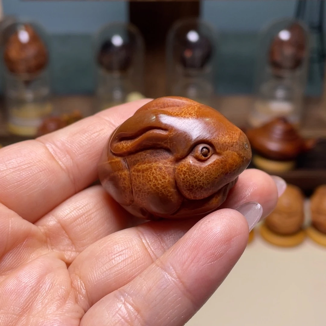 佛螺菩提吊坠捡漏兔子链子一套