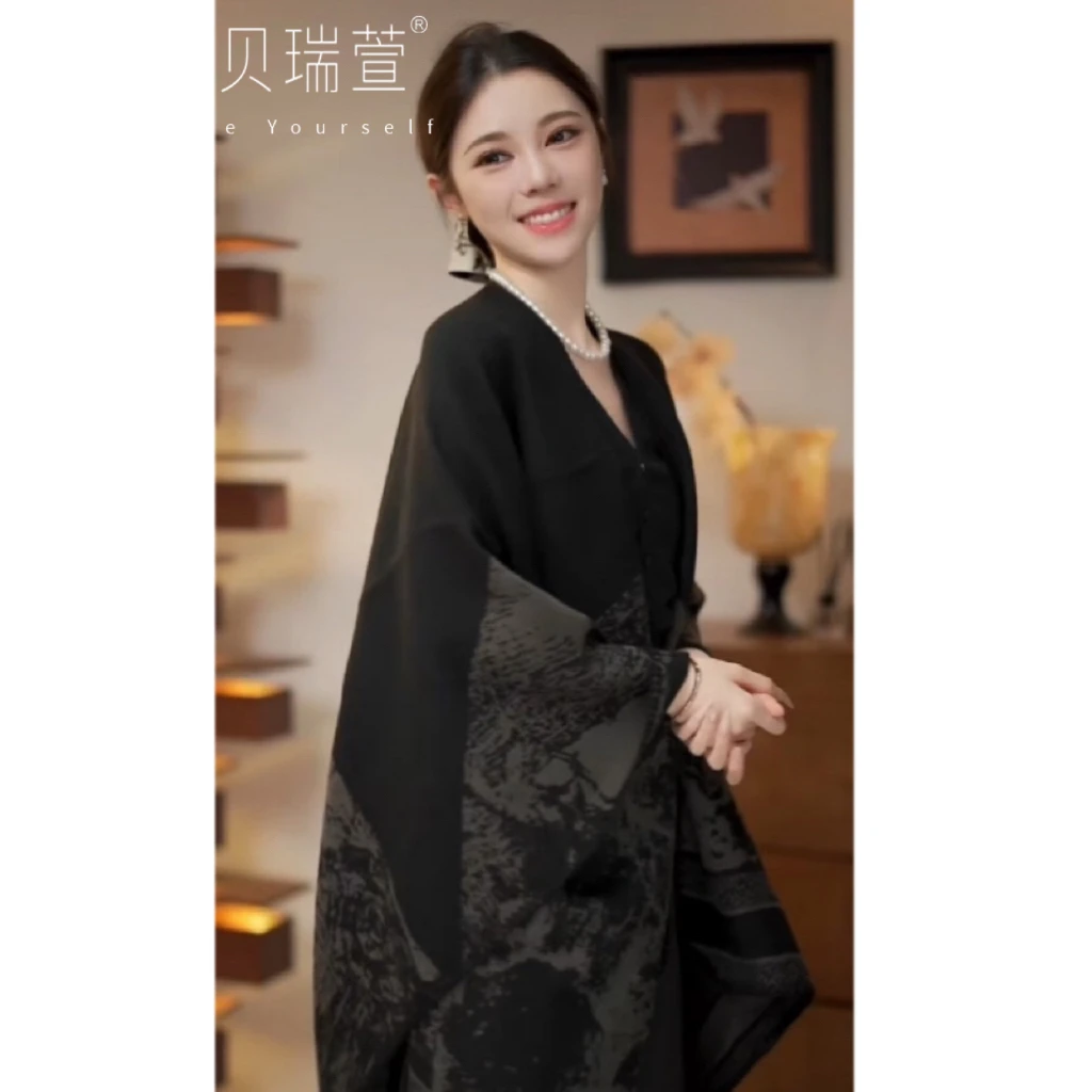 披肩女士新款民族风双面秋冬旅游空调房保暖斗篷披风