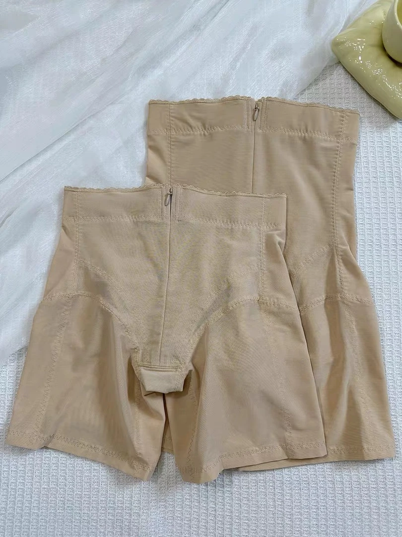 收腹裤女塑形束腰提臀翘臀裤塑身美体中腰高腰前开拉链塑身平角裤