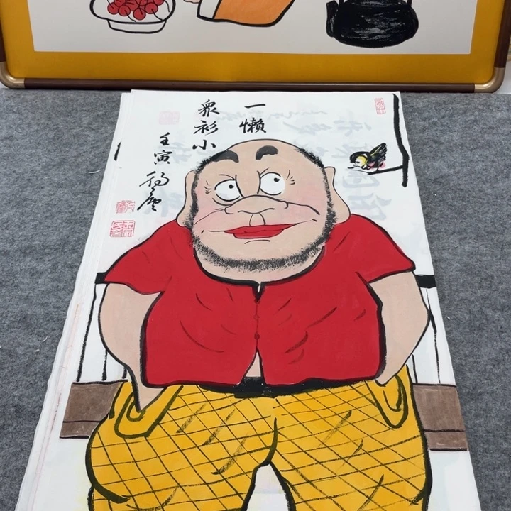 国画手绘禅意画一物一拍