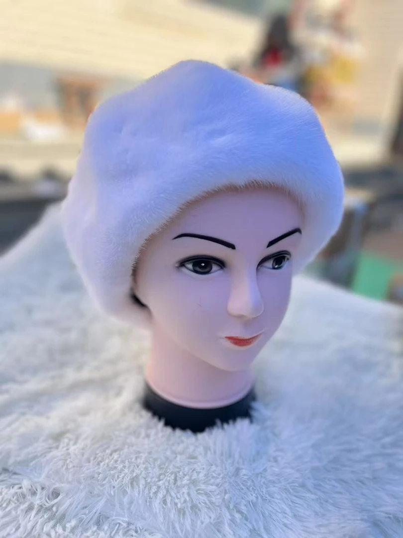 翰墨儒斯多款式整皮水貂毛女同款冬季貂皮护女秋冬贝雷帽冬天秋冬