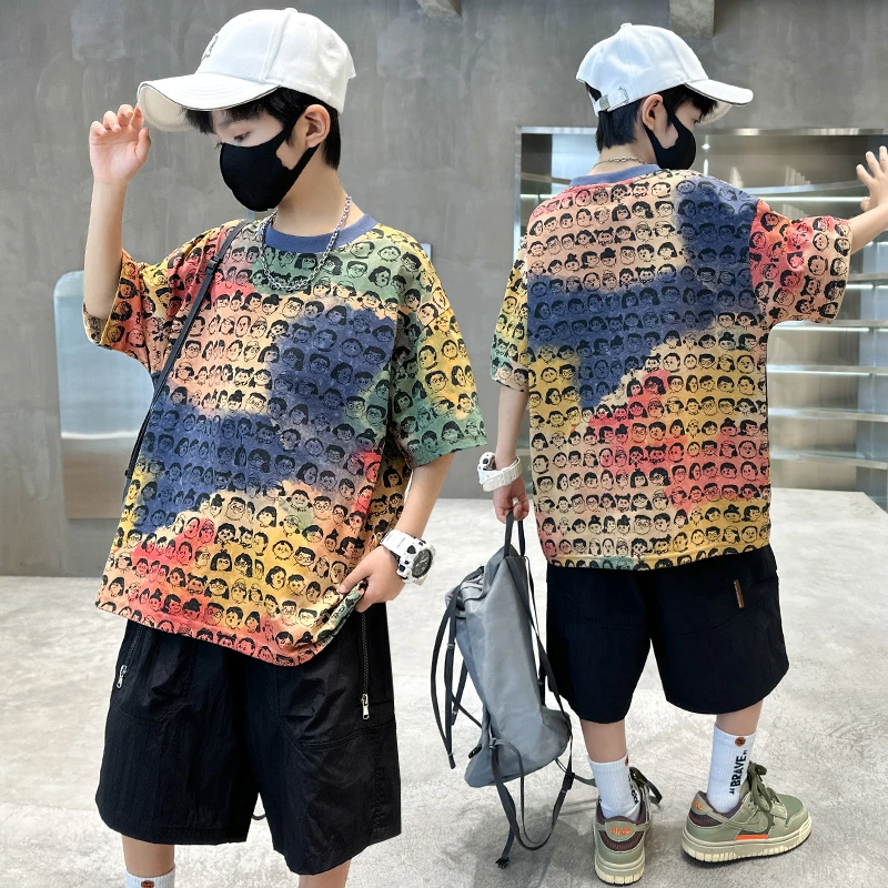 童装男童夏装套装2025新款中大童运动夏季男孩酷帅短袖夏款儿童潮