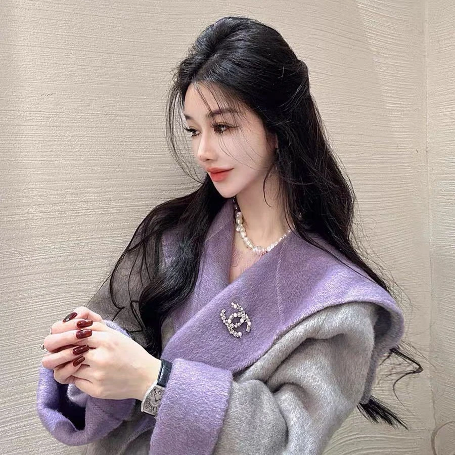 双面羊毛大衣女2025年秋冬新款高级感小个子气质名媛短款毛呢大衣