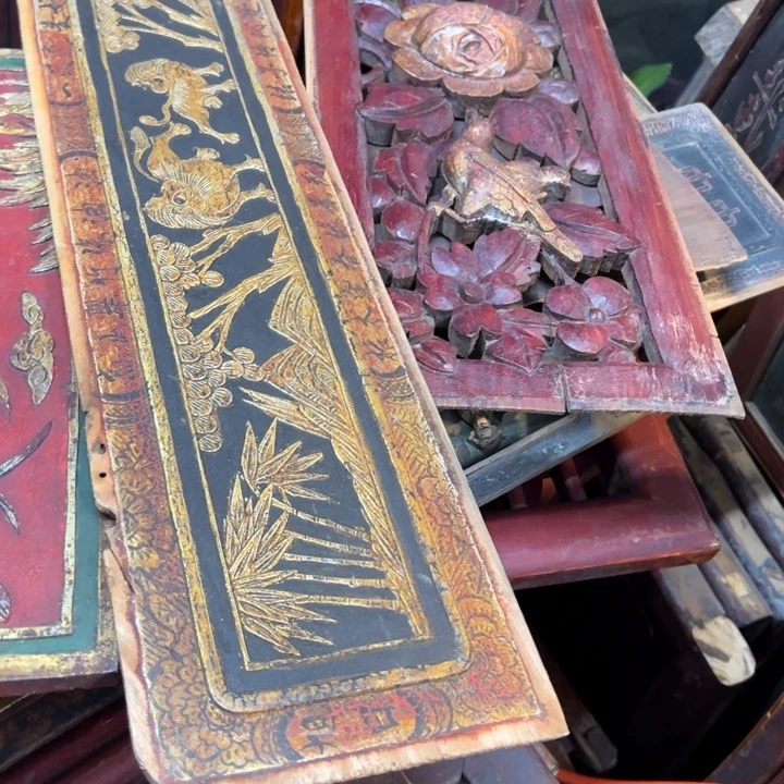 【闪购商品】香榧木没****嬷老木雕花板艺术一套