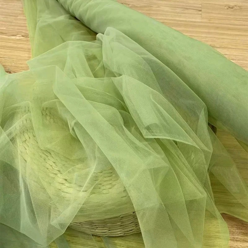 绿色纱布幼儿园环创网纱纱幔布料 ins风柔软纯色手工diy仙女网纱