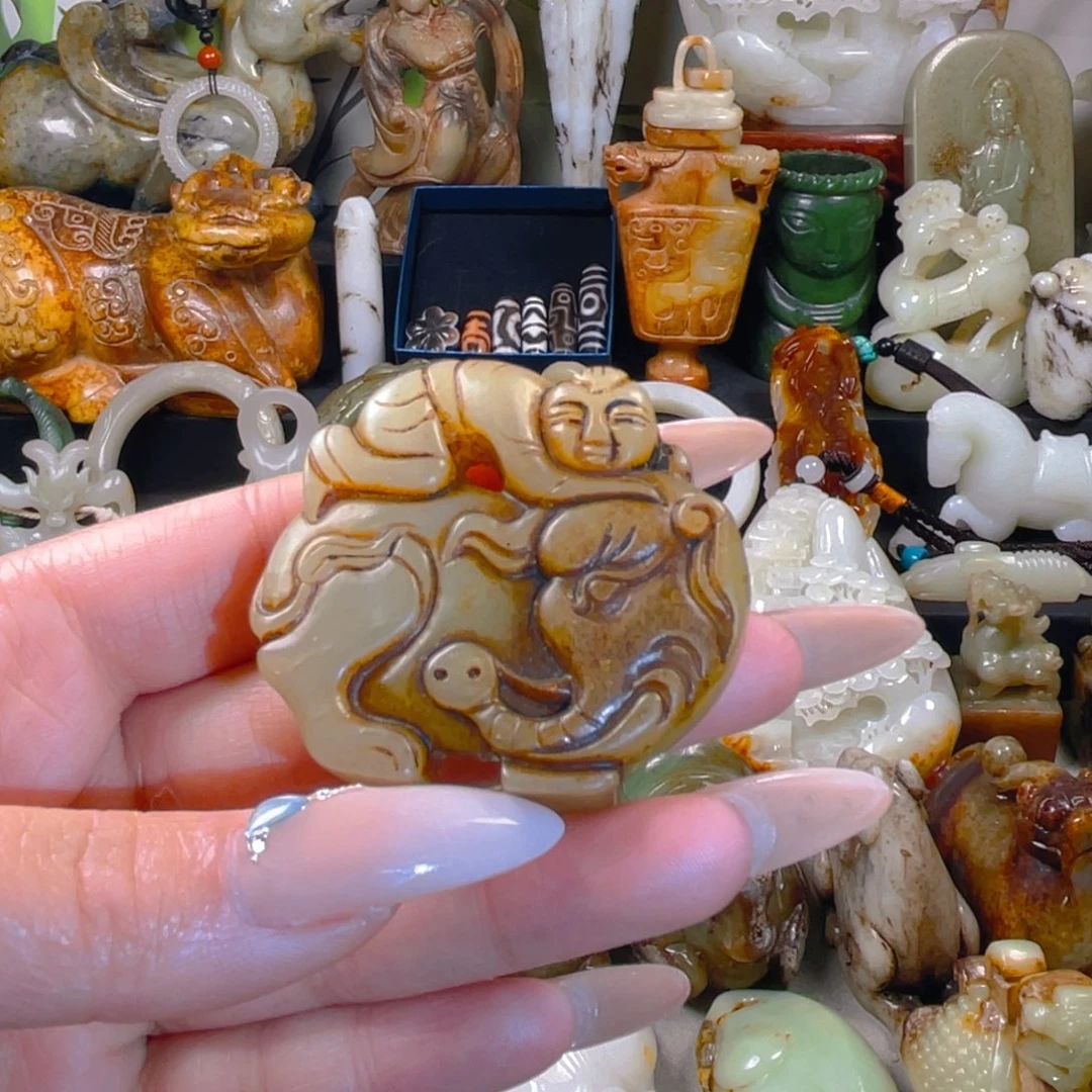 和田玉挂件未镶嵌13