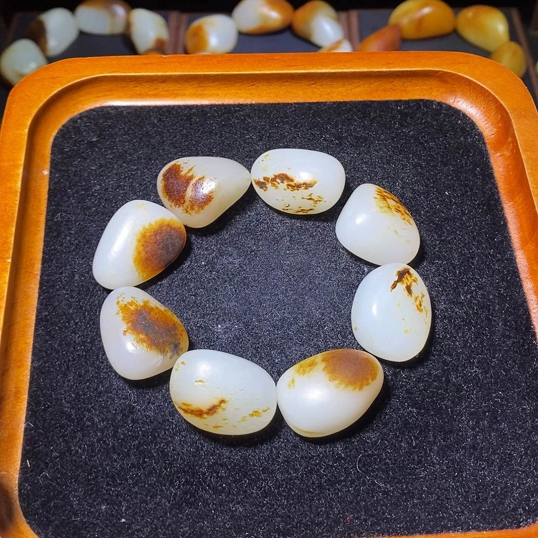 和田玉未镶嵌手链