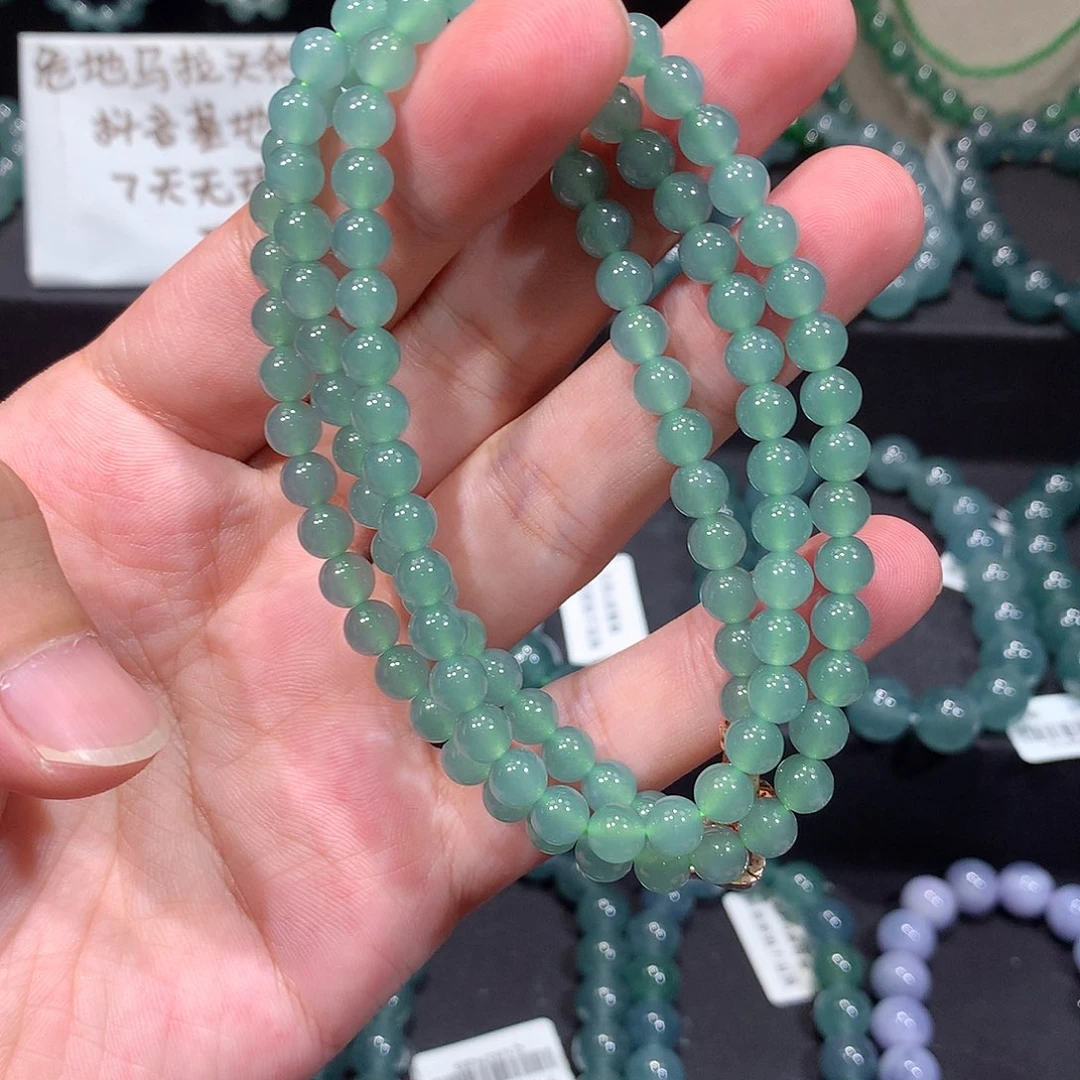 翡翠未镶嵌套链天然a货翡翠项链5.8