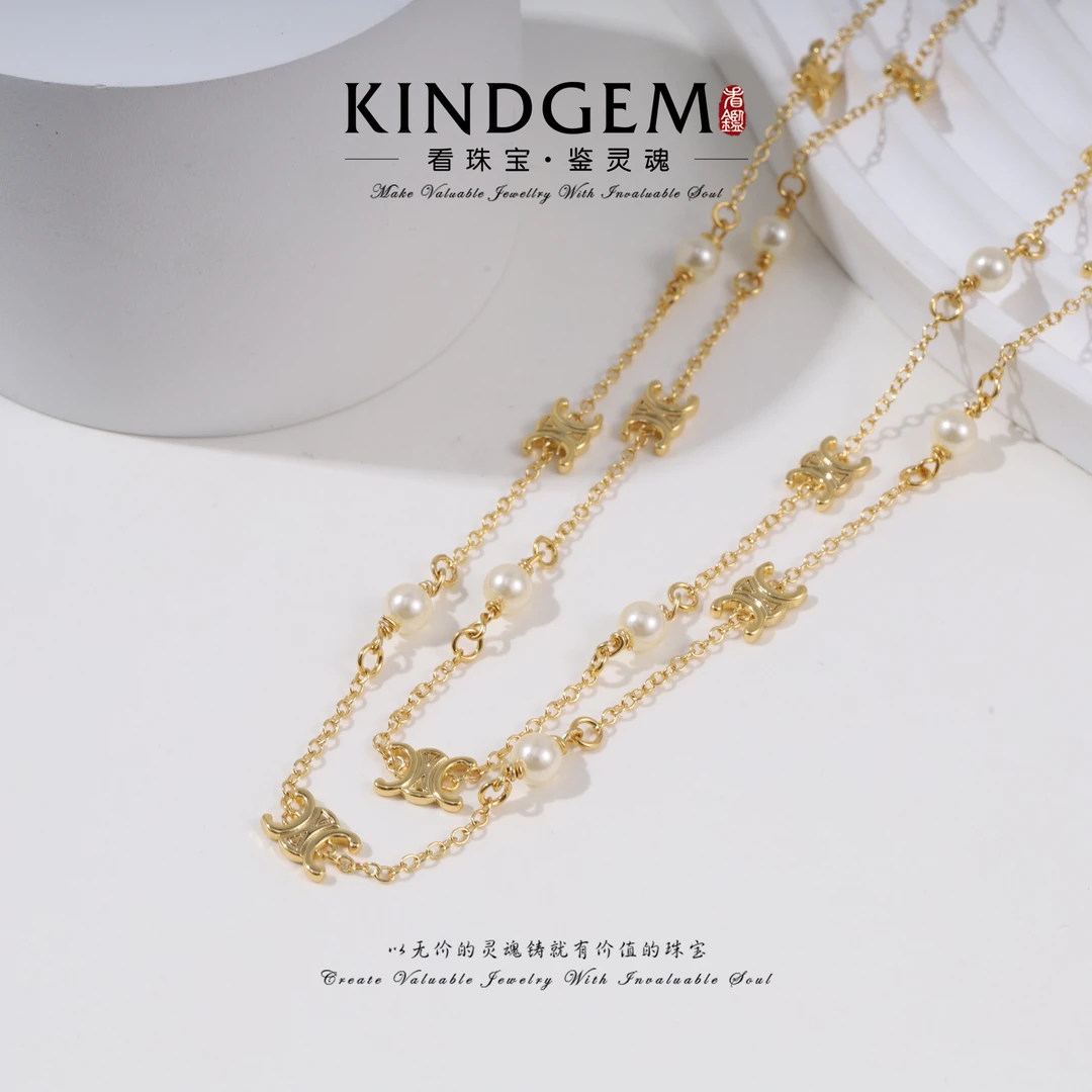 KindGem 轻奢气质时尚百搭项链（46cm）C-35617