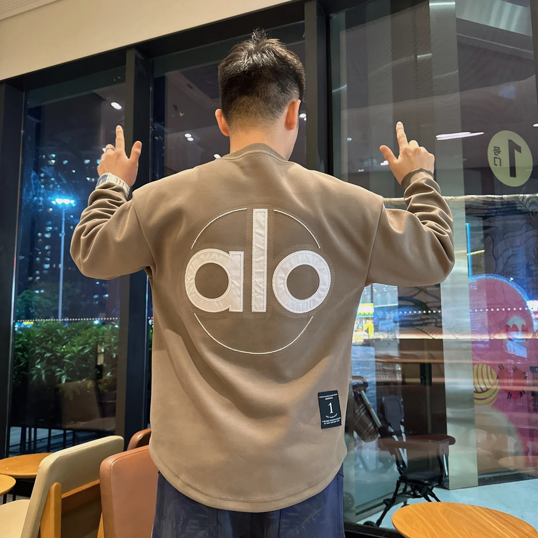 探戈服饰【a刺绣字母卫衣】2025秋冬季长袖美式潮流百搭刺绣男t恤