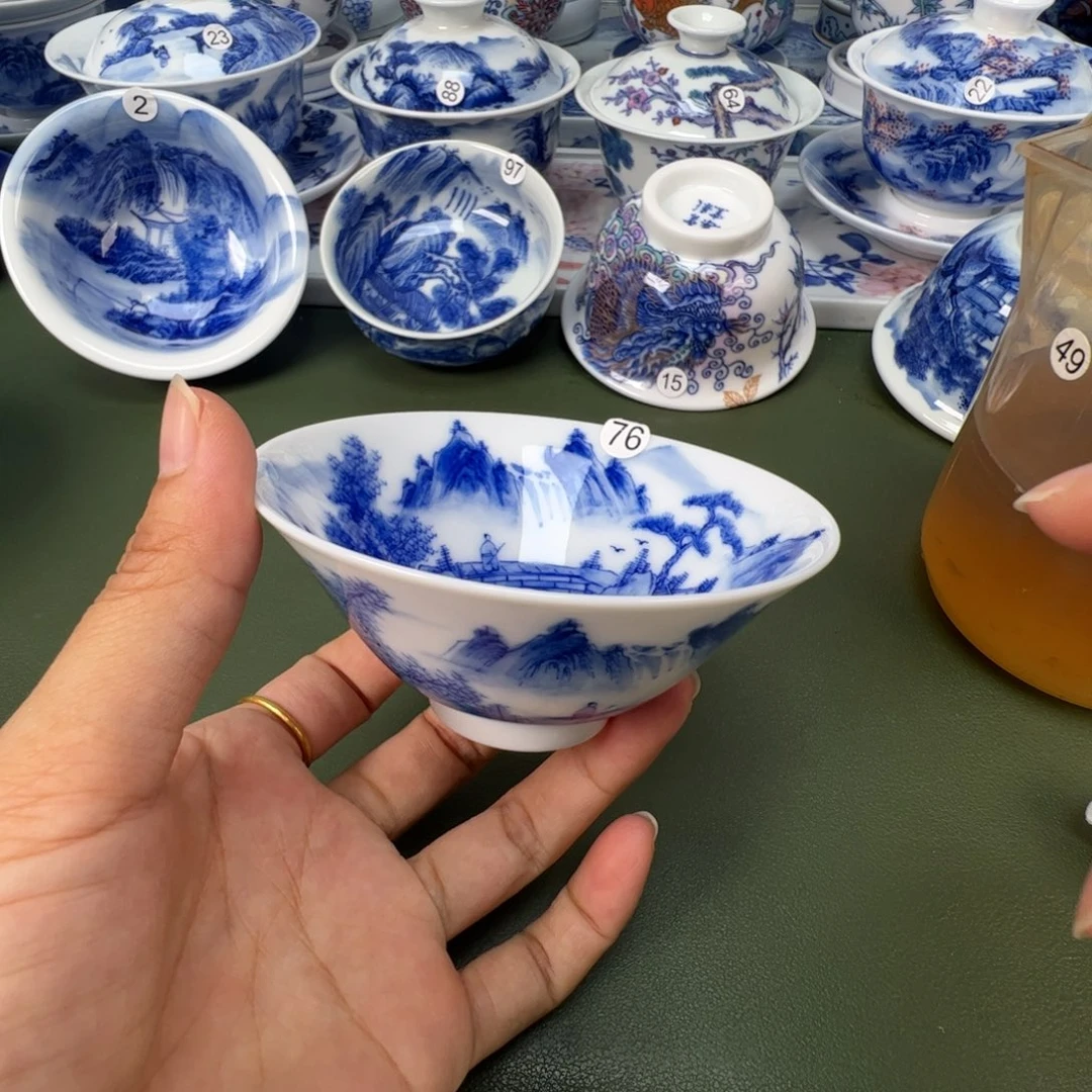 景德镇纯手工纯手绘茶具木木78