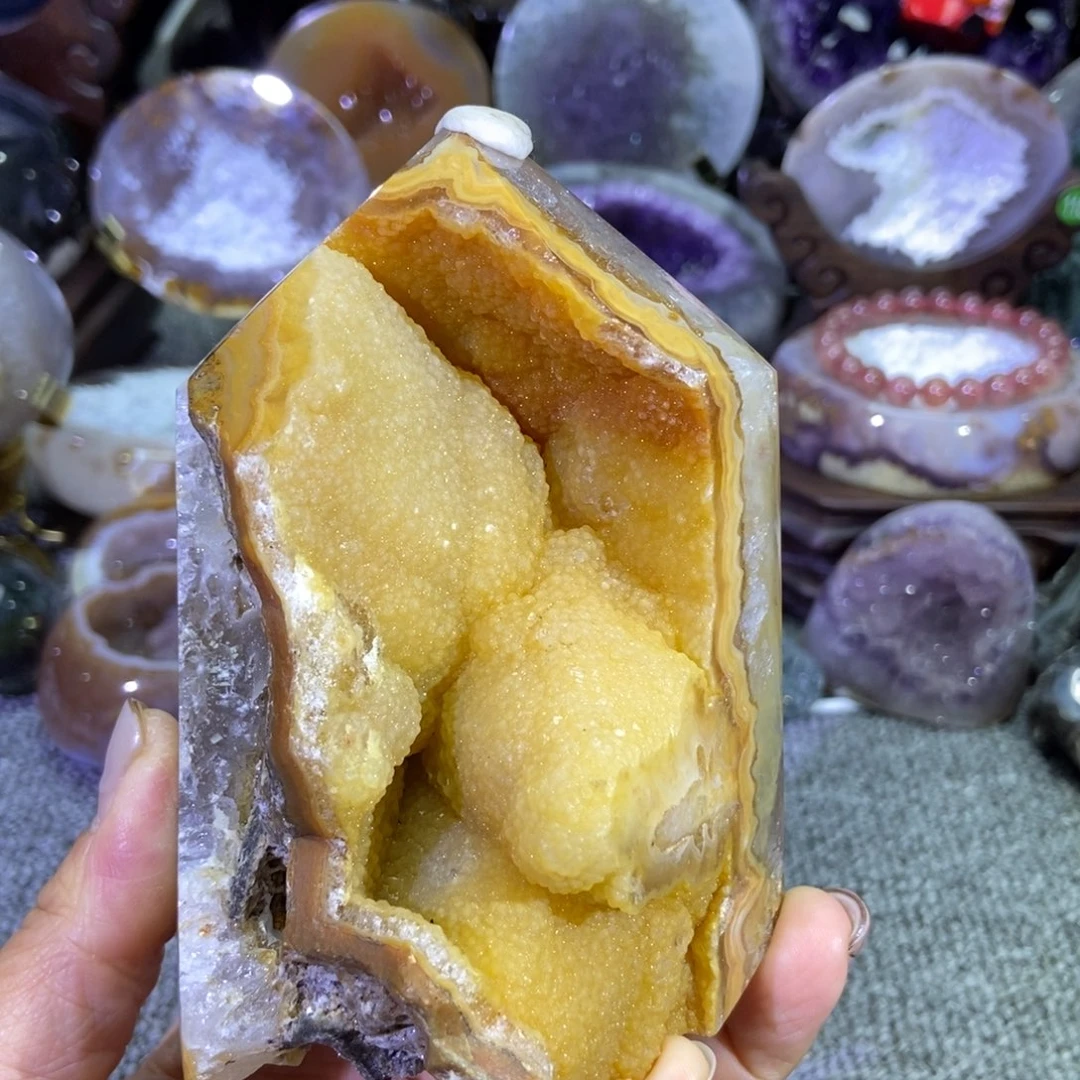 紫晶未镶嵌摆件水晶