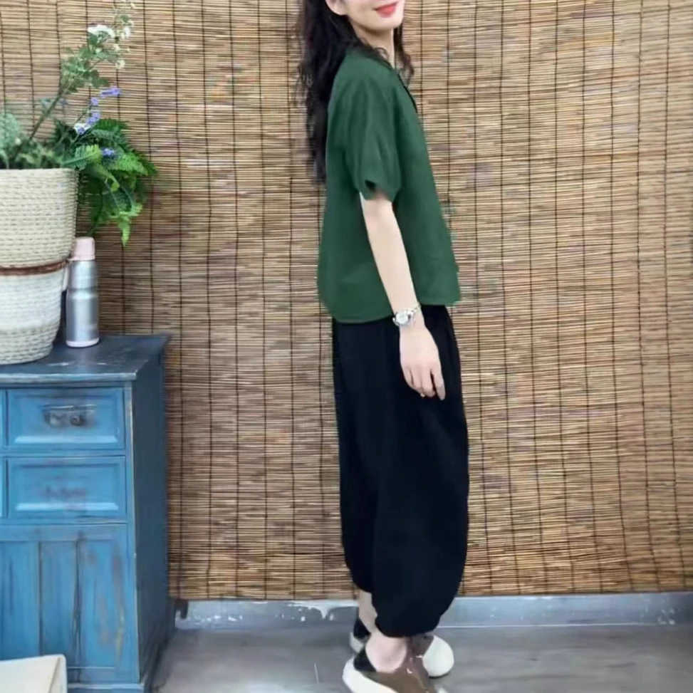 今年新款2025夏季大码衬衫女绿色设计感时尚显瘦休闲洋气气质上衣