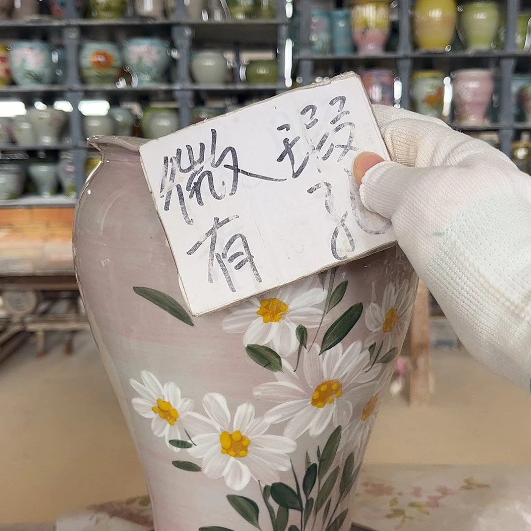 罐狮***?12xc景德镇陶瓷花盆