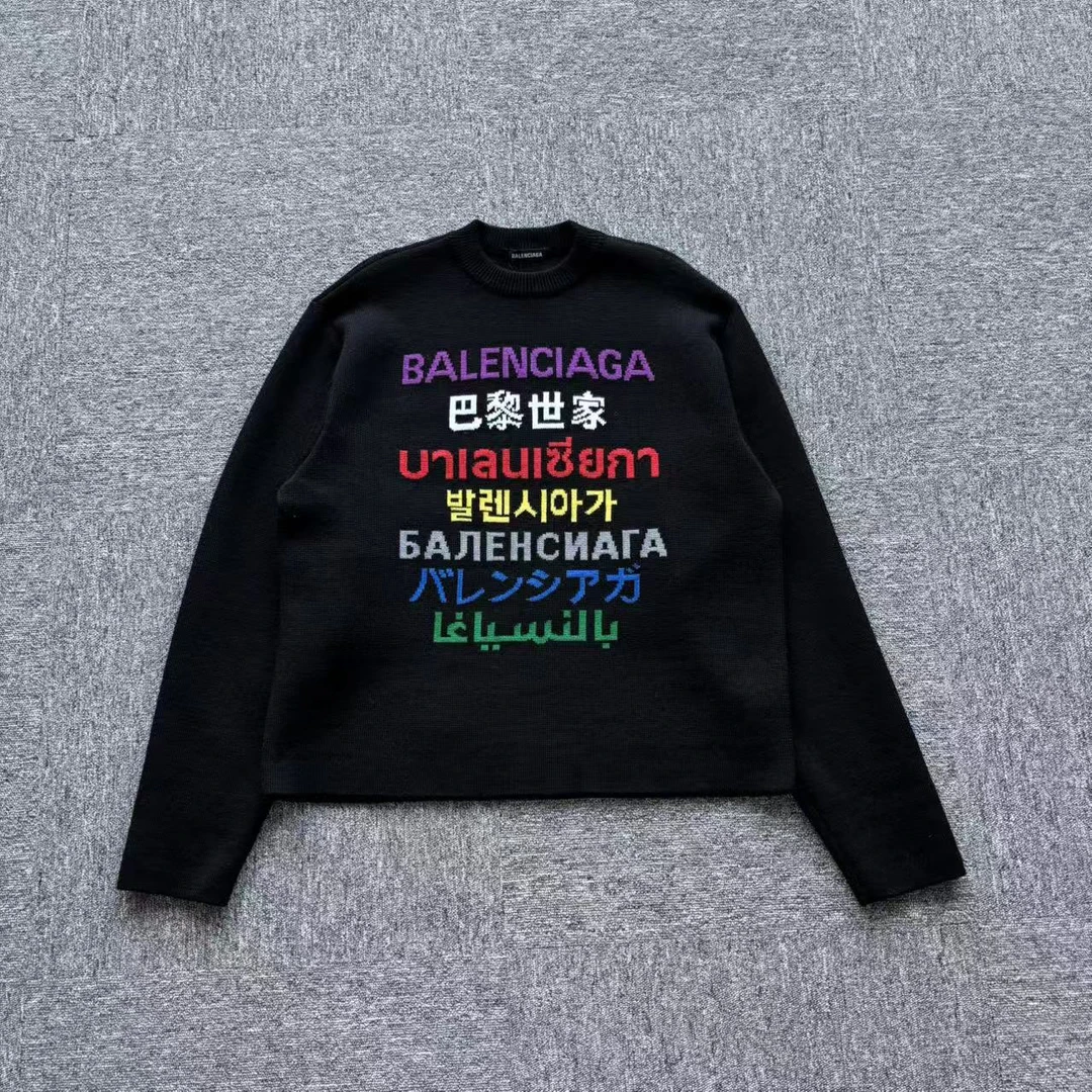 未使用 Balenciaga/巴黎世家 七国语言毛衣/xs码/全新闲置