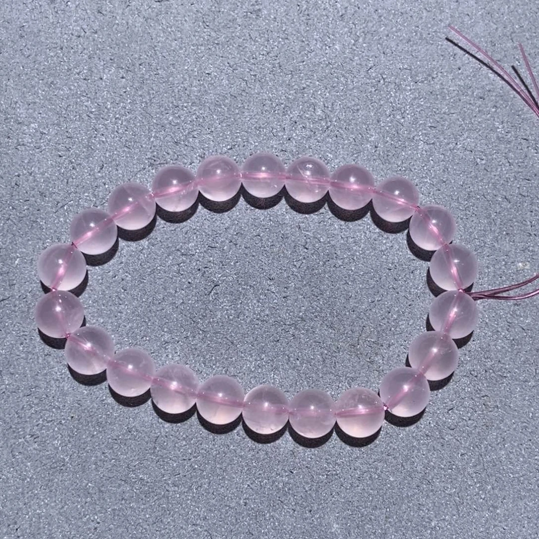 手链水晶未镶嵌粉水晶8m