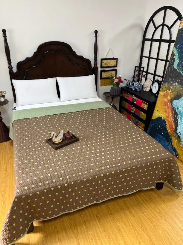 WM自然呼吸有氧水洗棉双人床盖220*240微瑕～L295