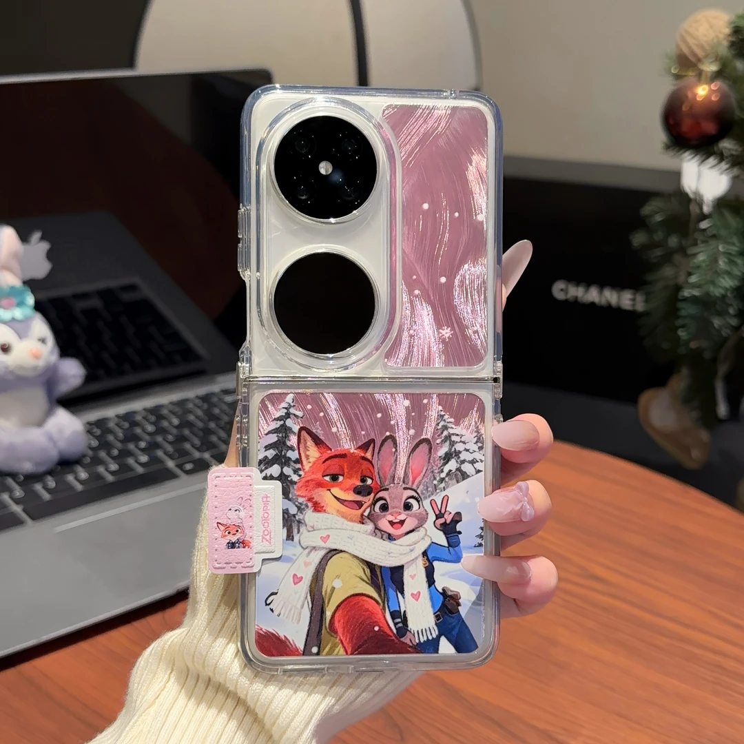 适用于华为POCKET2羽纱手机壳FINDN3FLIP朱迪尼克自拍华为pocketS