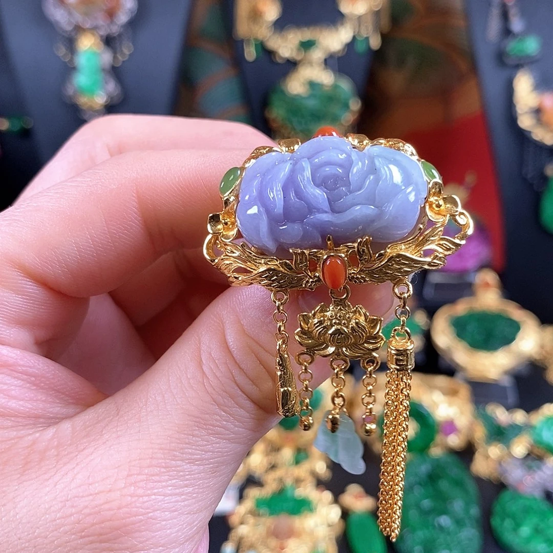 翡翠银S925镶嵌戒指戒指