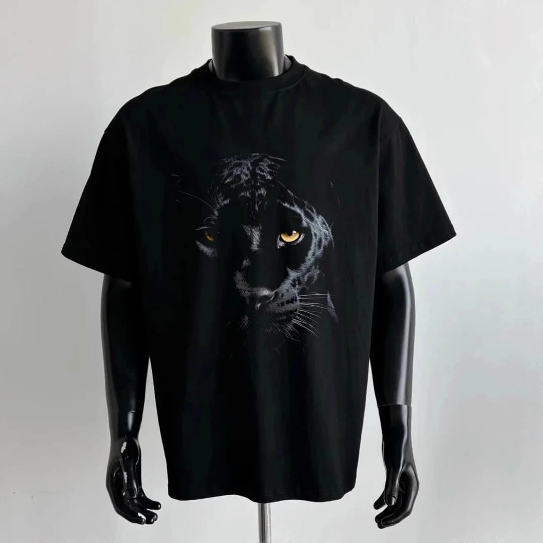 300g美式纯棉重磅T恤夏季美式设计感小圆领半袖休闲宽松百搭男T恤