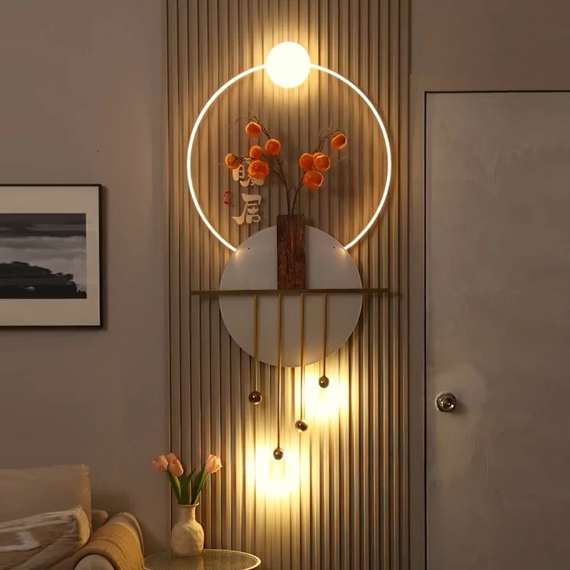 玄关装饰画事事如意过道走廊尽头3D立体实物简约发光壁画寓意好