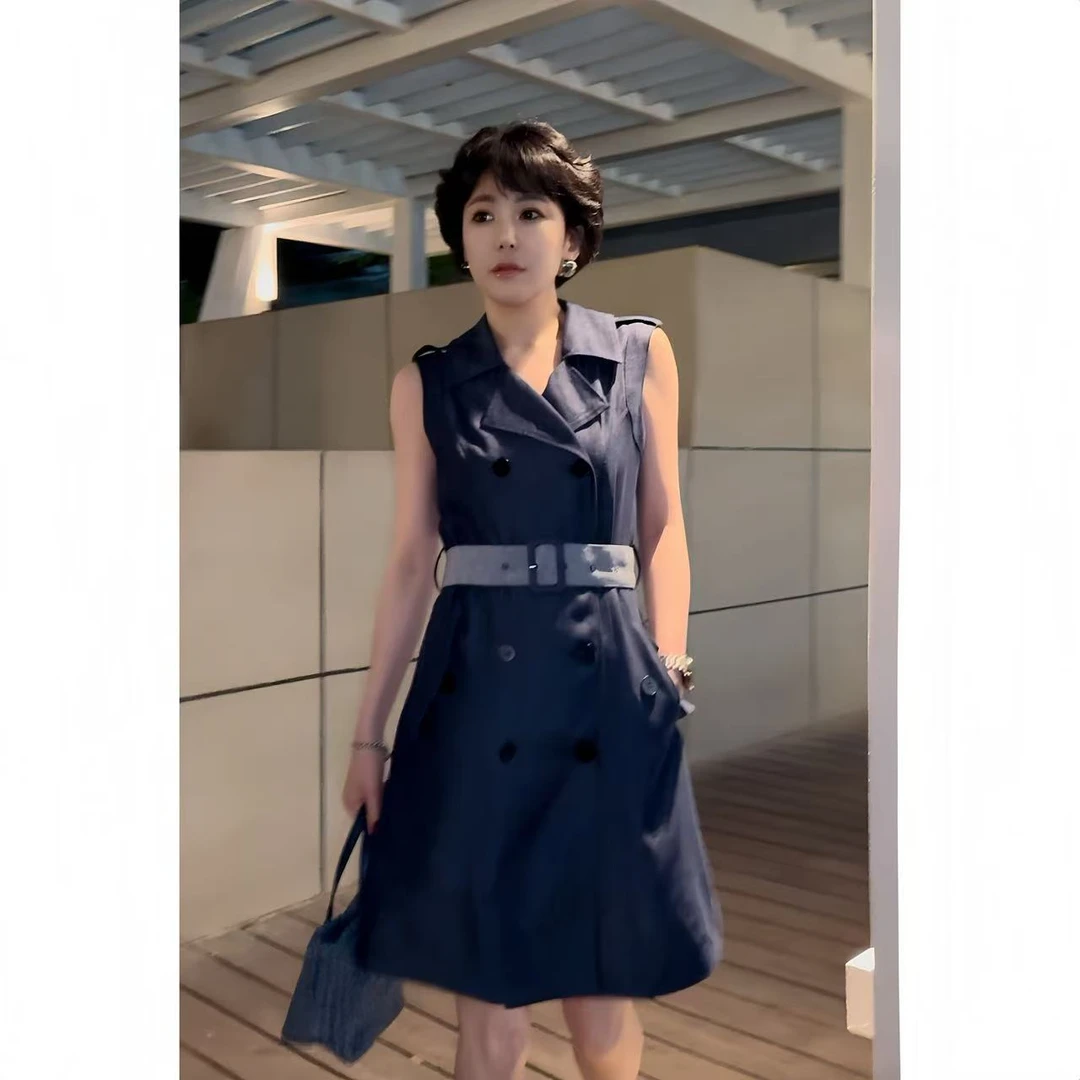 【囡囡专属】天丝亚麻高级时髦连衣裙优雅气质简约百搭气质裙子女