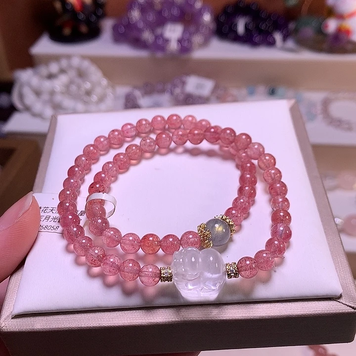 水晶手链未镶嵌草莓设计款