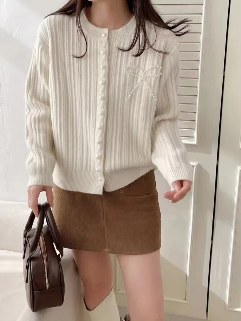 新年春节开衫毛衣气质针织衫时尚百搭上衣小香风显瘦长袖秋冬