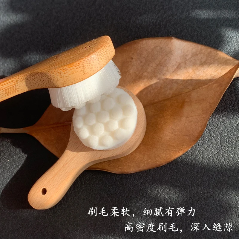 迷你勺子柄波点软万毛刷子金刚核桃菩提手串清理除尘方便携带