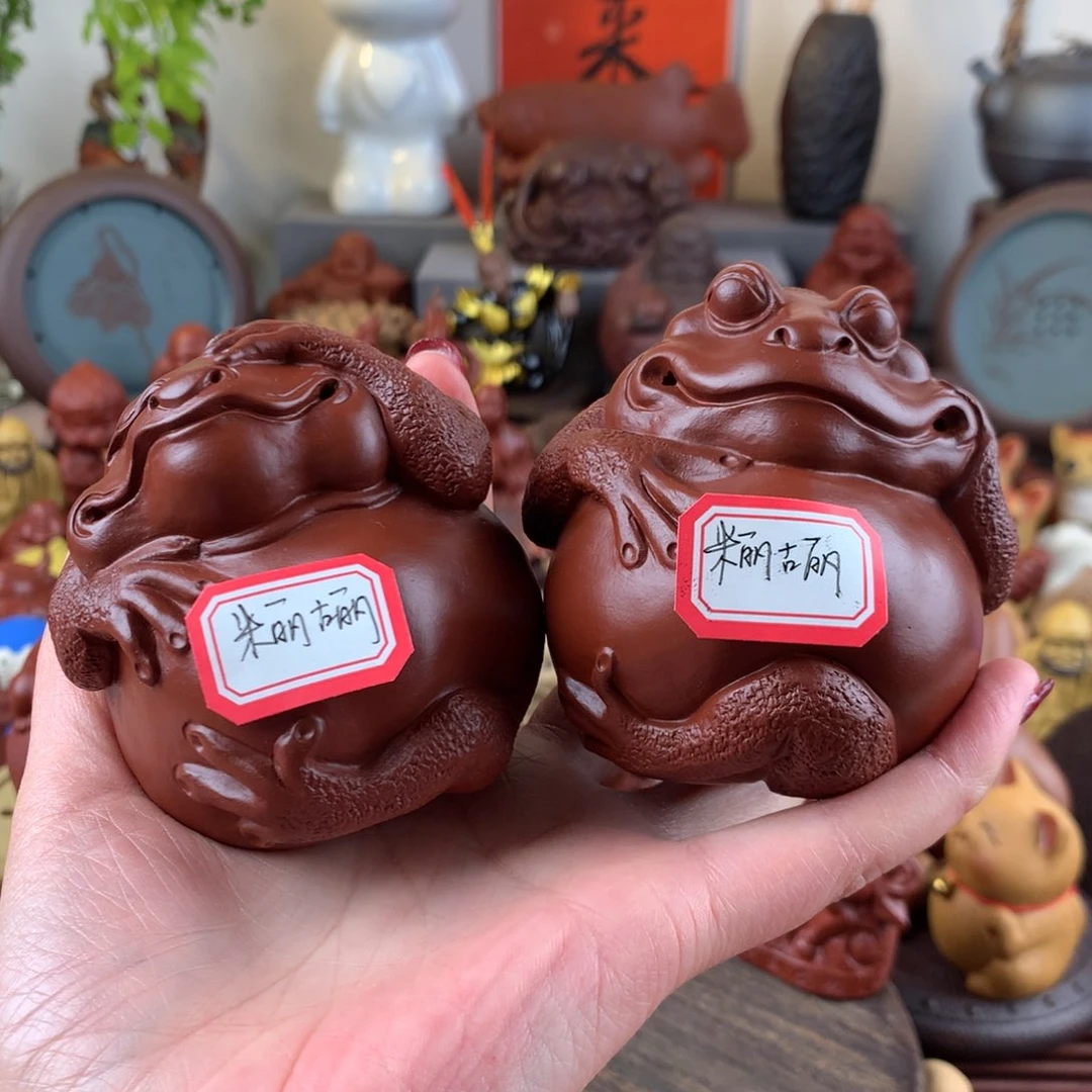 紫砂茶宠米**丽不听不看金蟾