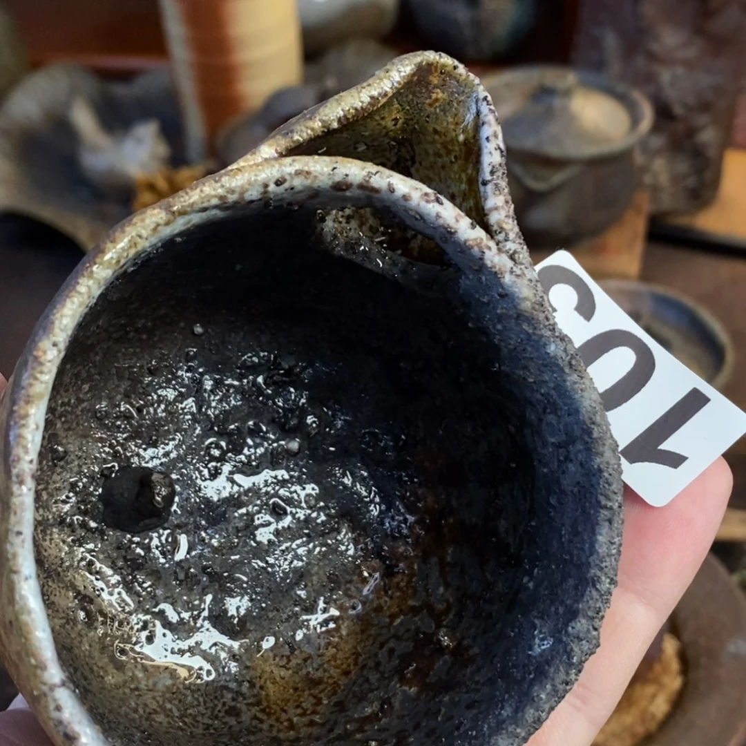 M***l备前烧柴烧茶具重落灰光显人